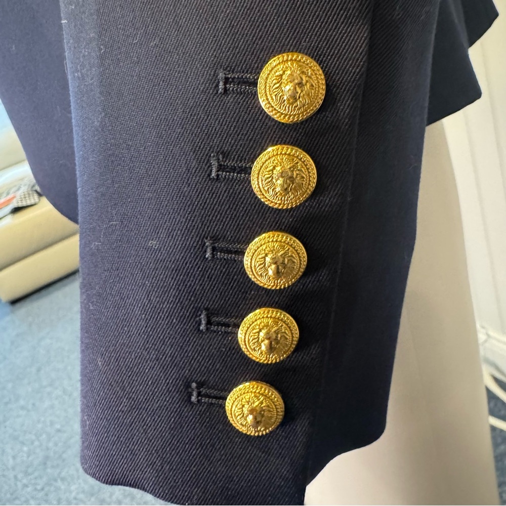 Balmain Navy Blazer with Gold Buttons - Picture 6 of 8